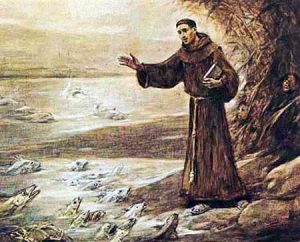 Santo Antônio pregando aos peixes