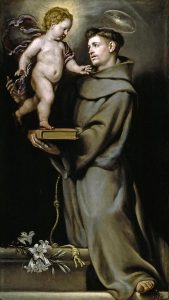 Pintura de Santo Antônio e o Menino Jesus